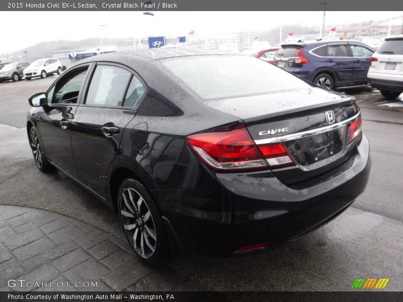 Crystal Black Pearl / Black 2015 Honda Civic EX-L Sedan