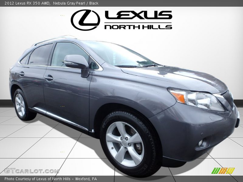 Nebula Gray Pearl / Black 2012 Lexus RX 350 AWD