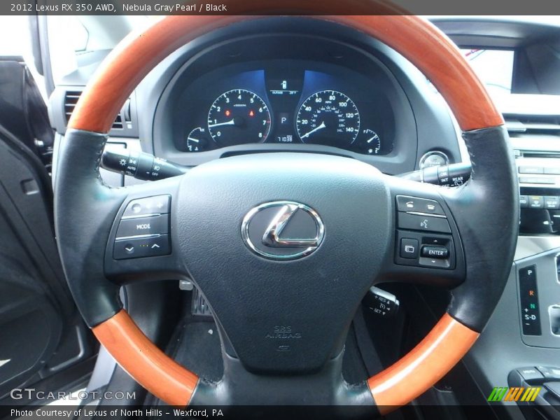 Nebula Gray Pearl / Black 2012 Lexus RX 350 AWD