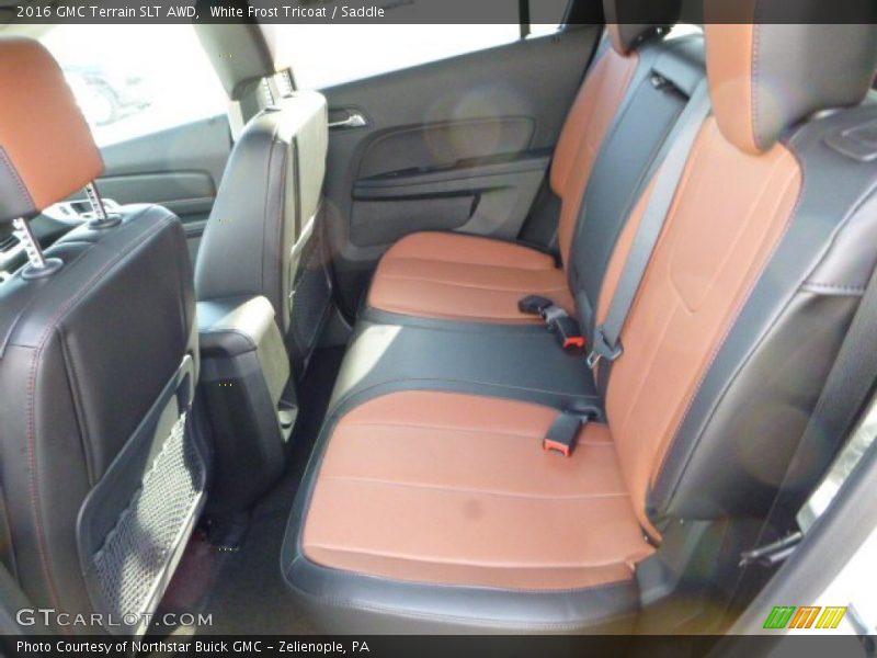 White Frost Tricoat / Saddle 2016 GMC Terrain SLT AWD