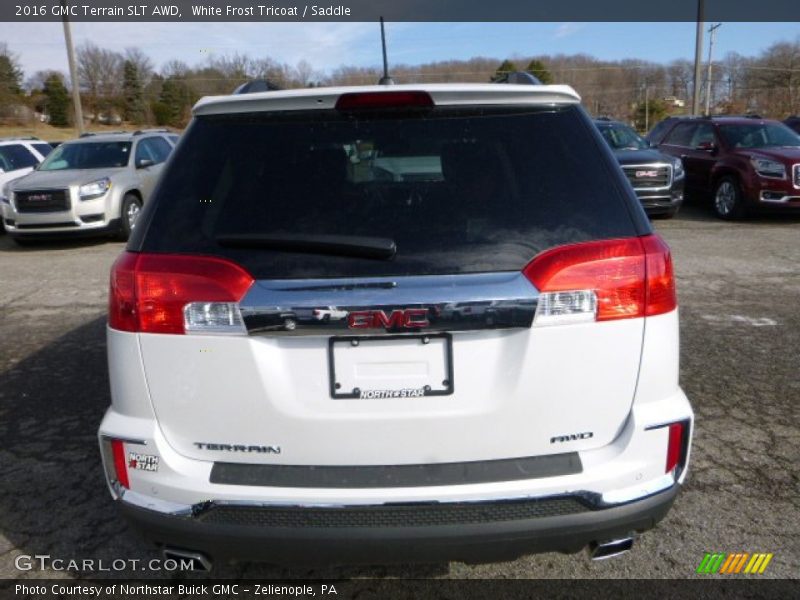 White Frost Tricoat / Saddle 2016 GMC Terrain SLT AWD