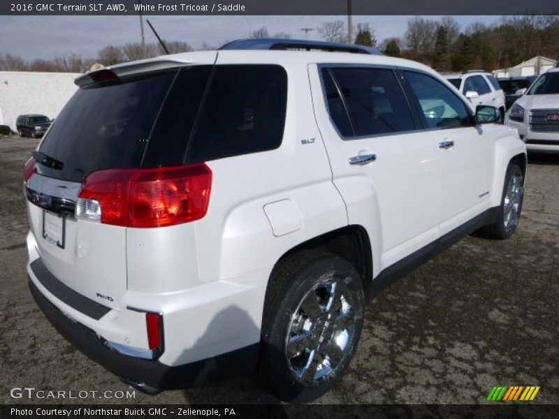 White Frost Tricoat / Saddle 2016 GMC Terrain SLT AWD