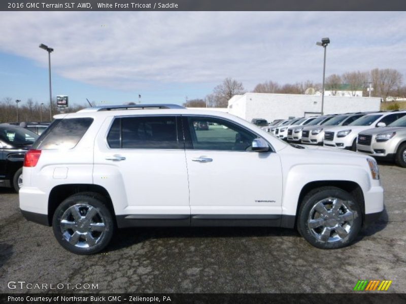 White Frost Tricoat / Saddle 2016 GMC Terrain SLT AWD