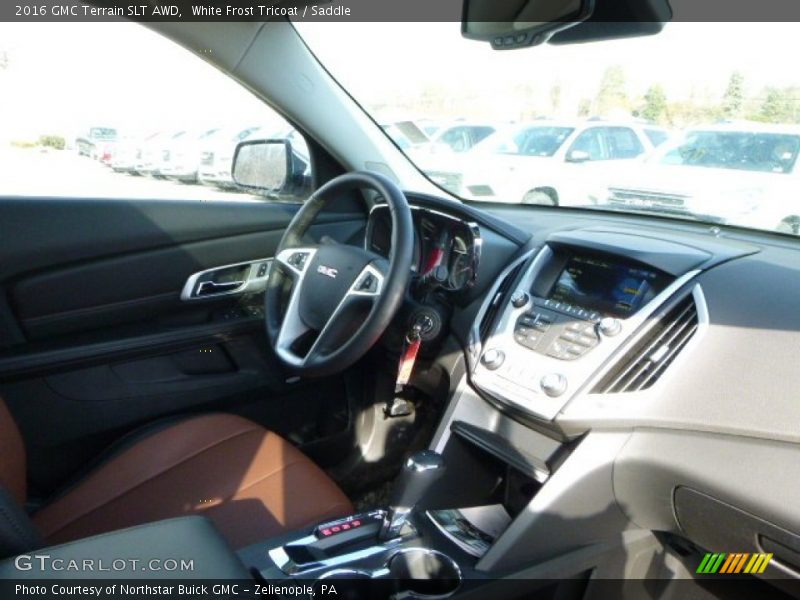 White Frost Tricoat / Saddle 2016 GMC Terrain SLT AWD