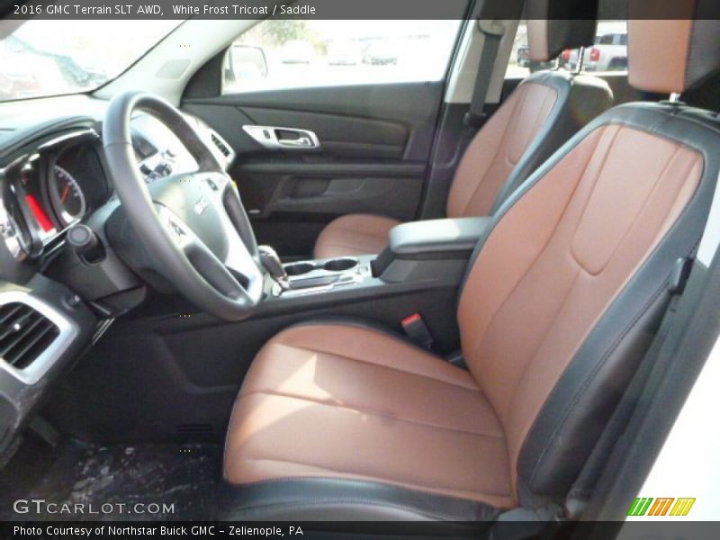 White Frost Tricoat / Saddle 2016 GMC Terrain SLT AWD
