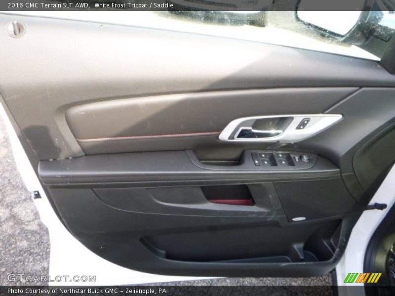 White Frost Tricoat / Saddle 2016 GMC Terrain SLT AWD