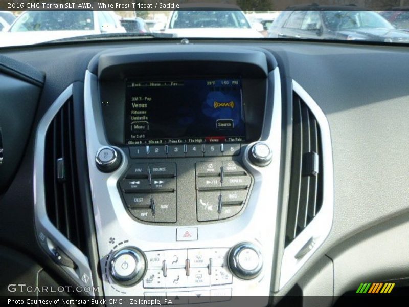 White Frost Tricoat / Saddle 2016 GMC Terrain SLT AWD