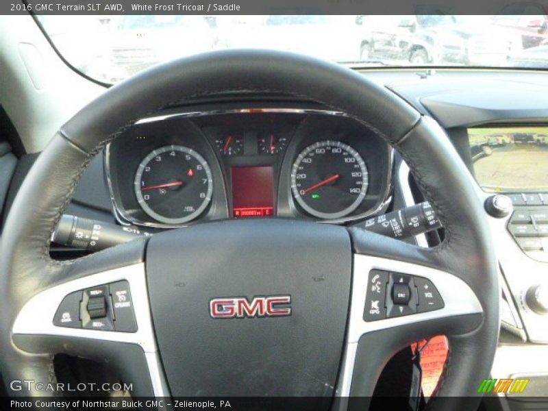 White Frost Tricoat / Saddle 2016 GMC Terrain SLT AWD