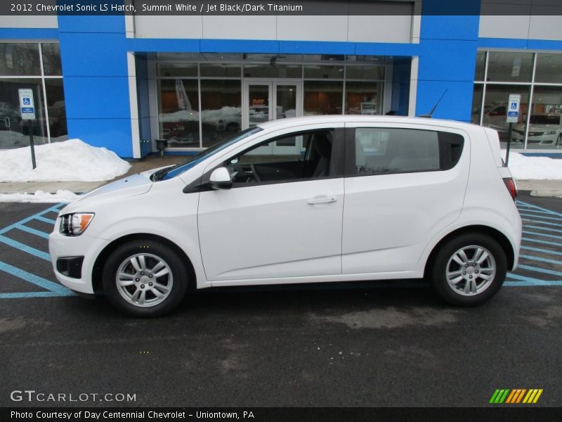 Summit White / Jet Black/Dark Titanium 2012 Chevrolet Sonic LS Hatch