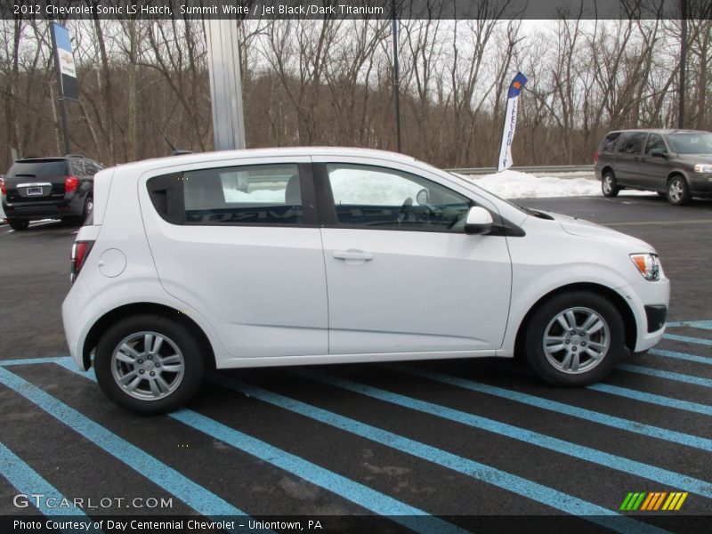 Summit White / Jet Black/Dark Titanium 2012 Chevrolet Sonic LS Hatch