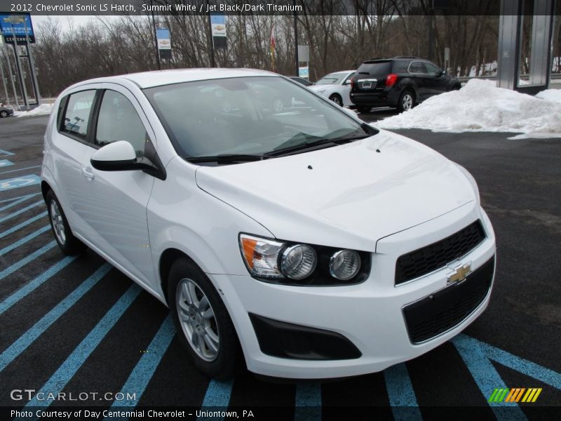 Summit White / Jet Black/Dark Titanium 2012 Chevrolet Sonic LS Hatch
