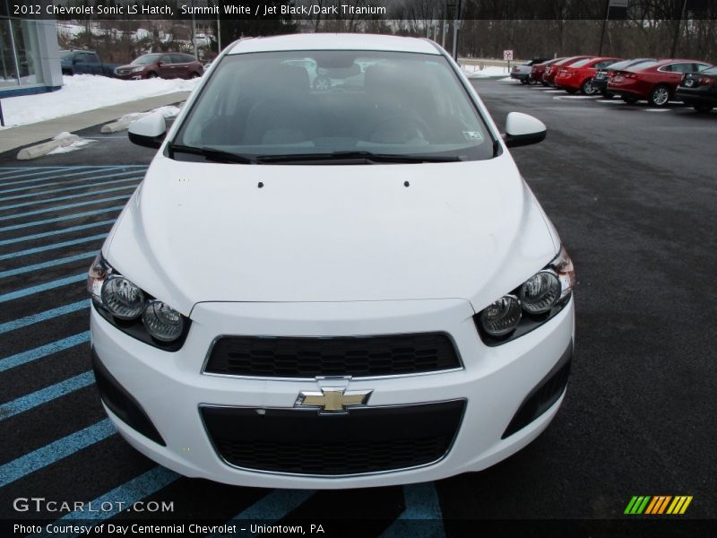 Summit White / Jet Black/Dark Titanium 2012 Chevrolet Sonic LS Hatch