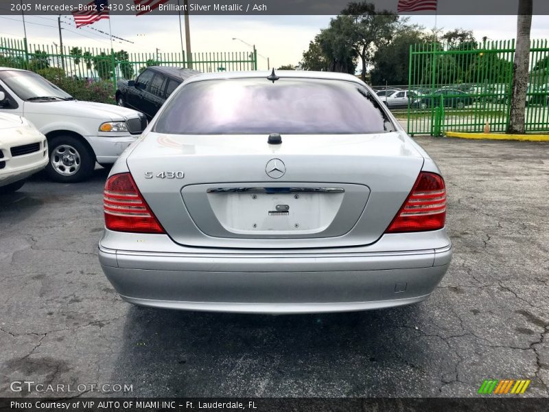 Brilliant Silver Metallic / Ash 2005 Mercedes-Benz S 430 Sedan