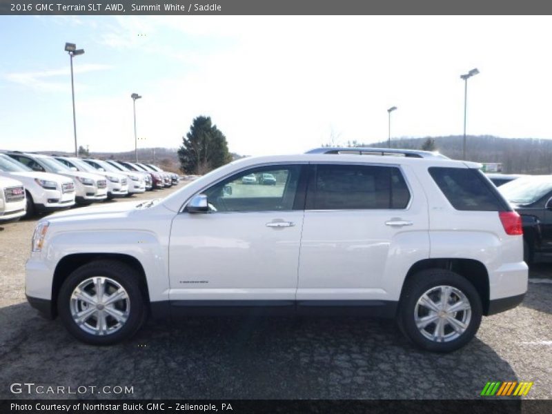 Summit White / Saddle 2016 GMC Terrain SLT AWD