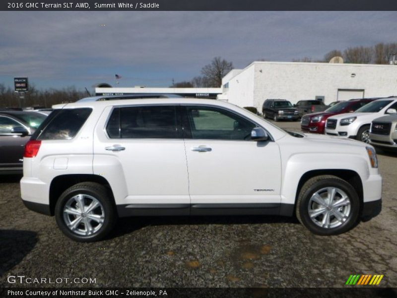 Summit White / Saddle 2016 GMC Terrain SLT AWD