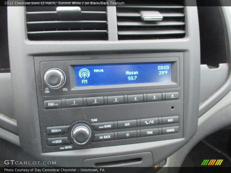 Summit White / Jet Black/Dark Titanium 2012 Chevrolet Sonic LS Hatch