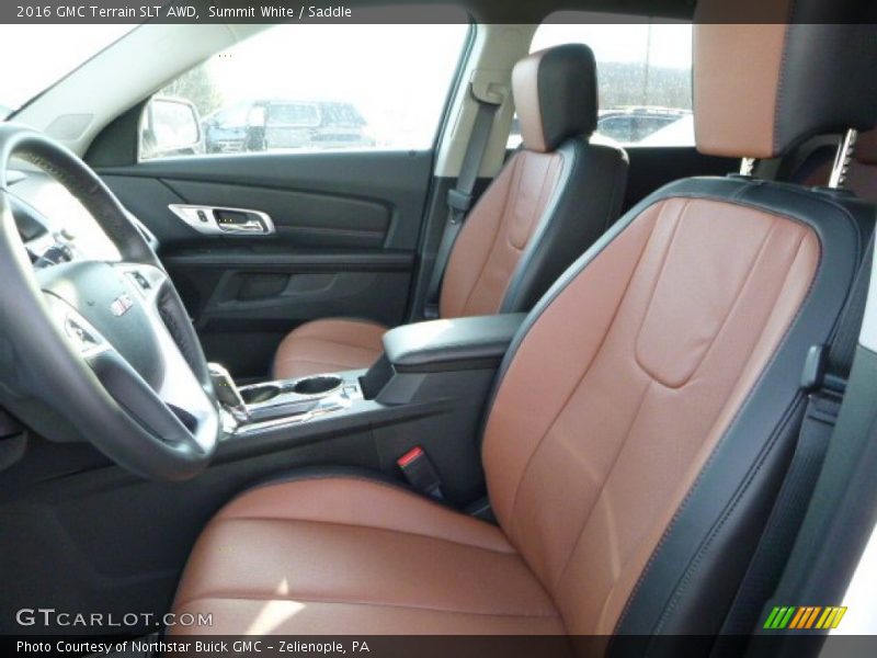 Summit White / Saddle 2016 GMC Terrain SLT AWD