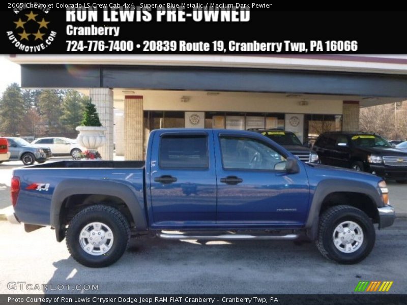 Superior Blue Metallic / Medium Dark Pewter 2005 Chevrolet Colorado LS Crew Cab 4x4