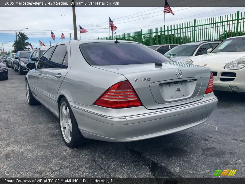 Brilliant Silver Metallic / Ash 2005 Mercedes-Benz S 430 Sedan