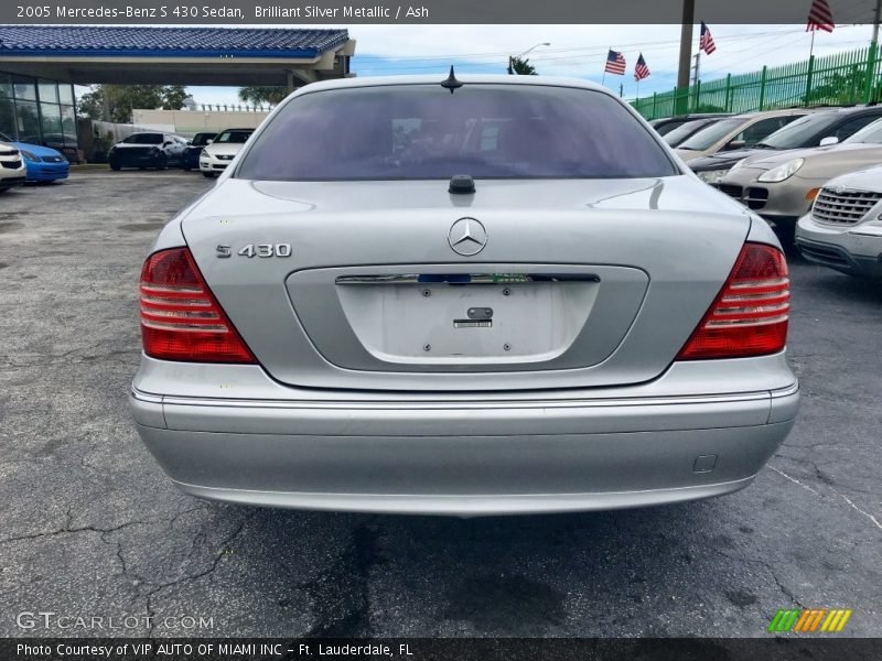 Brilliant Silver Metallic / Ash 2005 Mercedes-Benz S 430 Sedan