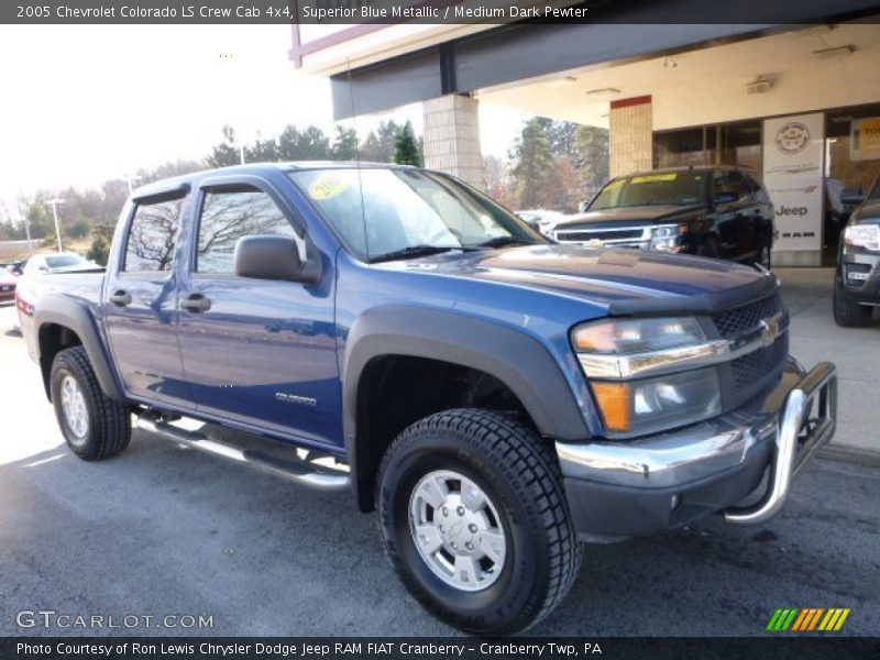 Superior Blue Metallic / Medium Dark Pewter 2005 Chevrolet Colorado LS Crew Cab 4x4