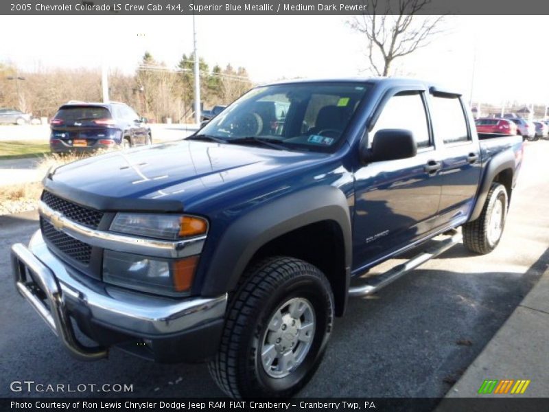 Superior Blue Metallic / Medium Dark Pewter 2005 Chevrolet Colorado LS Crew Cab 4x4