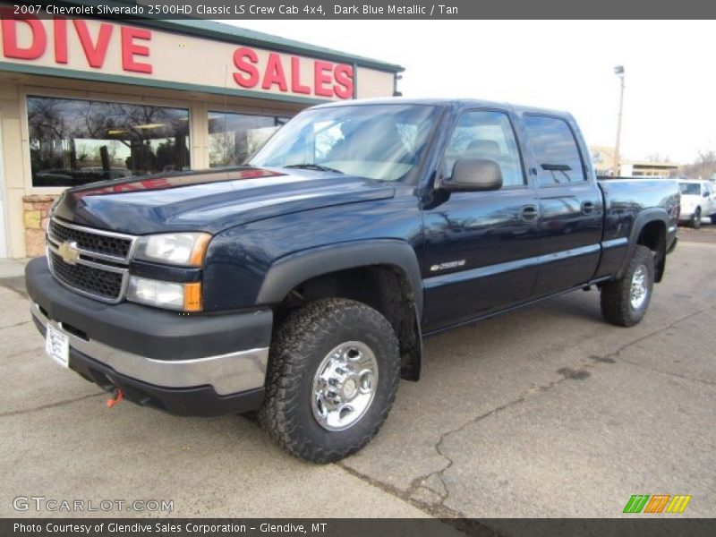 Dark Blue Metallic / Tan 2007 Chevrolet Silverado 2500HD Classic LS Crew Cab 4x4