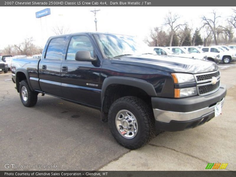 Dark Blue Metallic / Tan 2007 Chevrolet Silverado 2500HD Classic LS Crew Cab 4x4