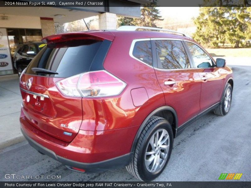 Cayenne Red / Charcoal 2014 Nissan Rogue SL AWD