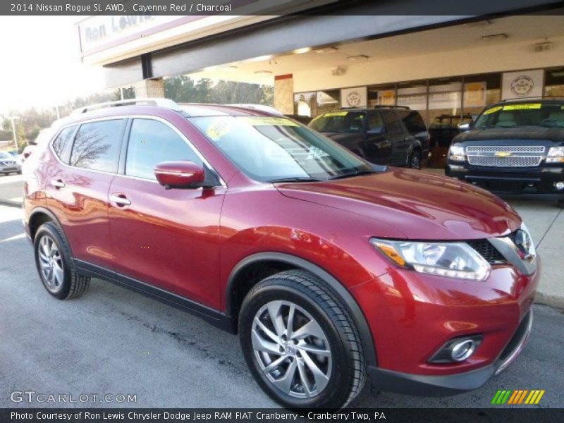 Cayenne Red / Charcoal 2014 Nissan Rogue SL AWD