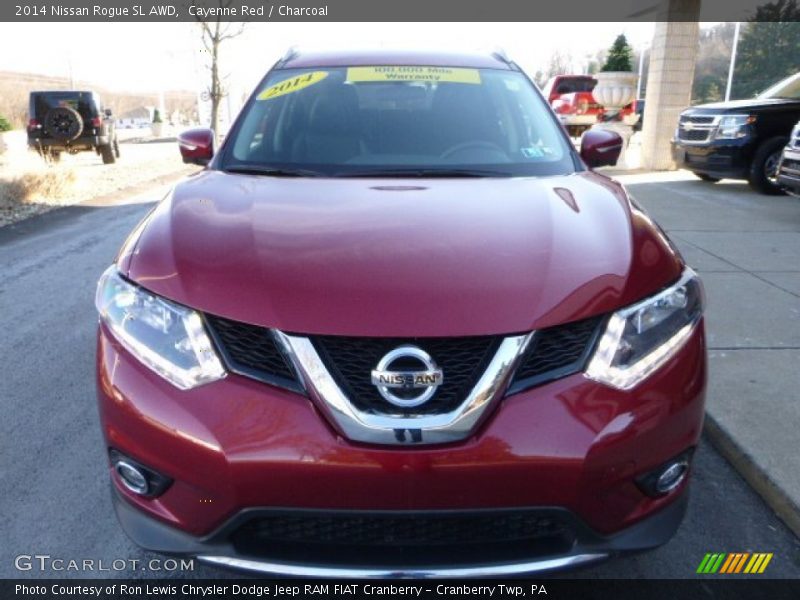 Cayenne Red / Charcoal 2014 Nissan Rogue SL AWD