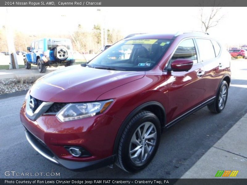 Cayenne Red / Charcoal 2014 Nissan Rogue SL AWD
