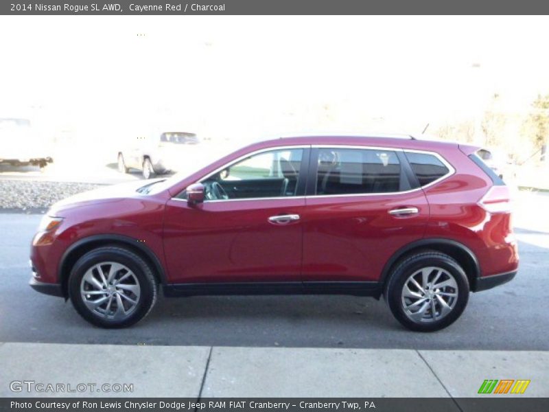 Cayenne Red / Charcoal 2014 Nissan Rogue SL AWD