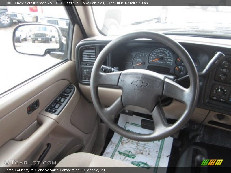 Dark Blue Metallic / Tan 2007 Chevrolet Silverado 2500HD Classic LS Crew Cab 4x4