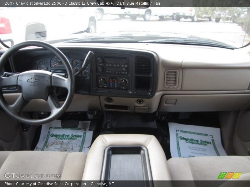 Dark Blue Metallic / Tan 2007 Chevrolet Silverado 2500HD Classic LS Crew Cab 4x4