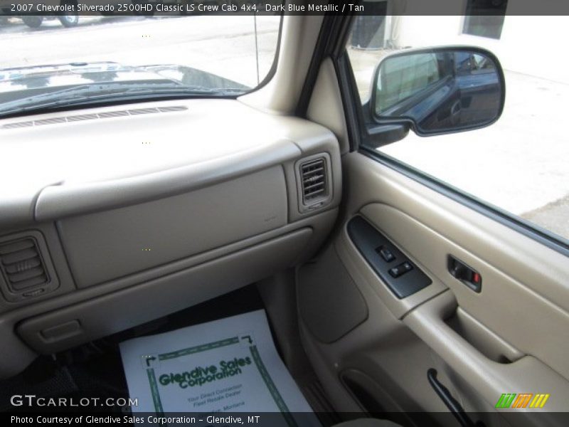 Dark Blue Metallic / Tan 2007 Chevrolet Silverado 2500HD Classic LS Crew Cab 4x4