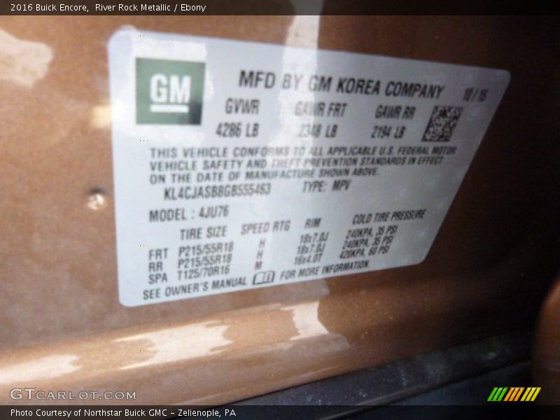 River Rock Metallic / Ebony 2016 Buick Encore