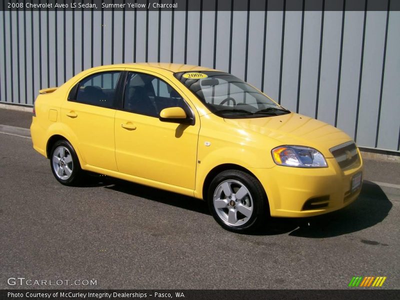 Summer Yellow / Charcoal 2008 Chevrolet Aveo LS Sedan