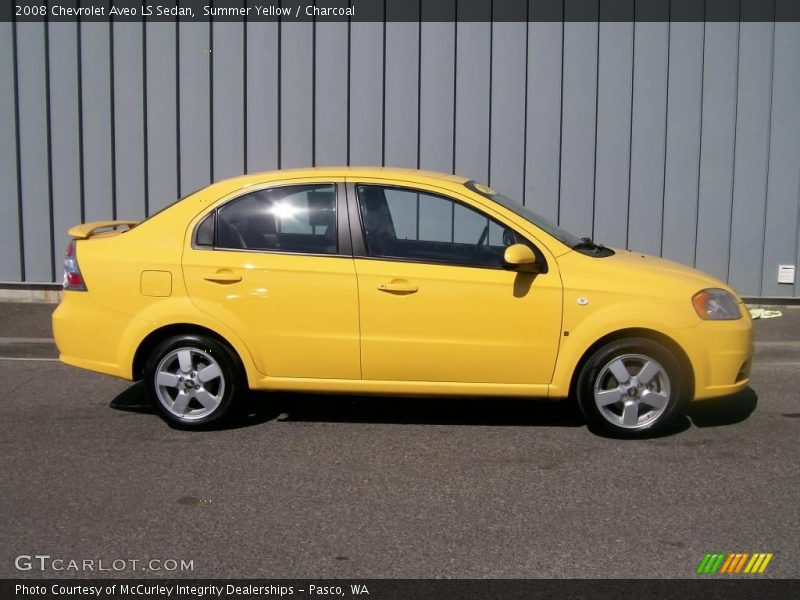 Summer Yellow / Charcoal 2008 Chevrolet Aveo LS Sedan