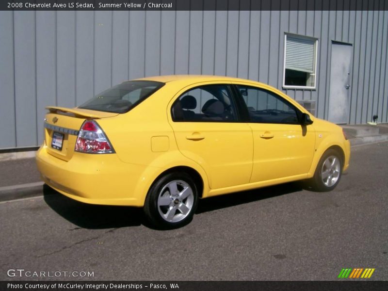 Summer Yellow / Charcoal 2008 Chevrolet Aveo LS Sedan