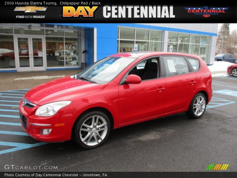 Chilipepper Red / Black 2009 Hyundai Elantra Touring