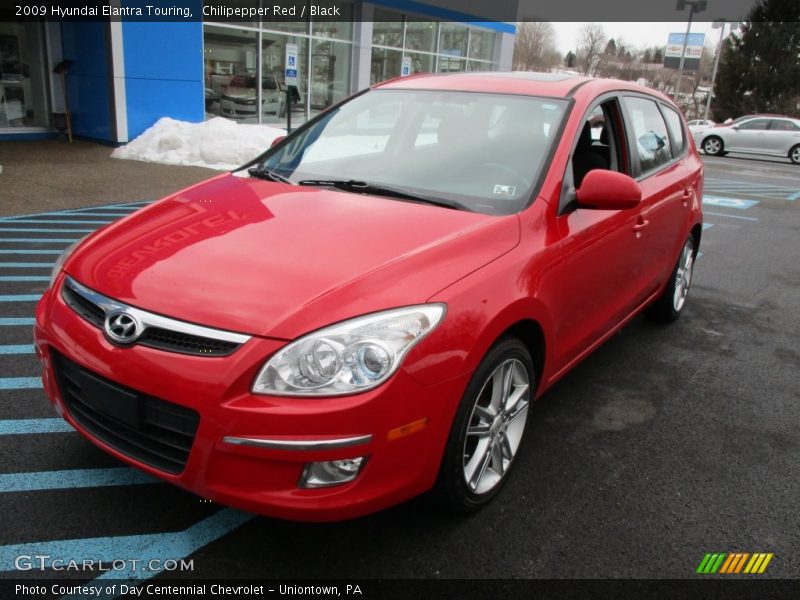 Chilipepper Red / Black 2009 Hyundai Elantra Touring