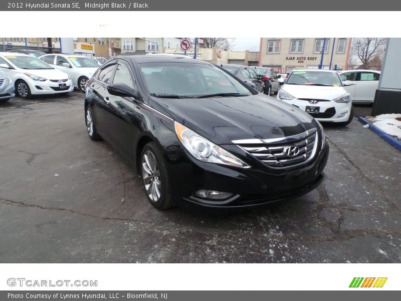 Midnight Black / Black 2012 Hyundai Sonata SE