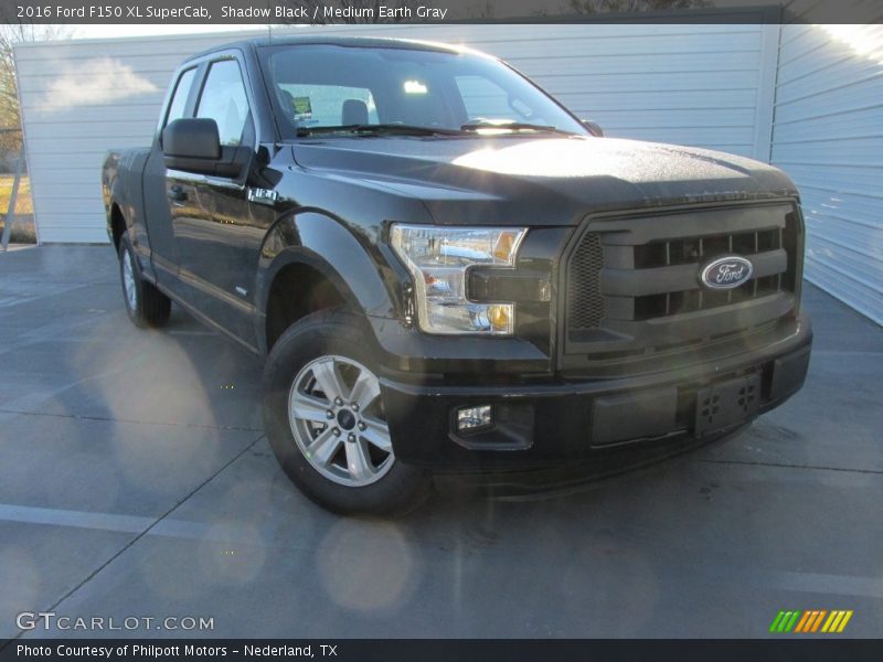 Shadow Black / Medium Earth Gray 2016 Ford F150 XL SuperCab
