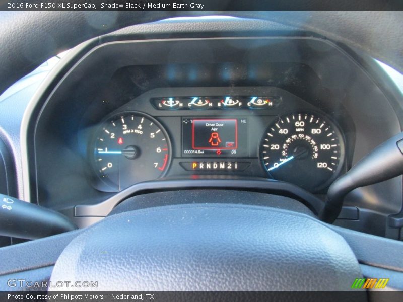 Shadow Black / Medium Earth Gray 2016 Ford F150 XL SuperCab