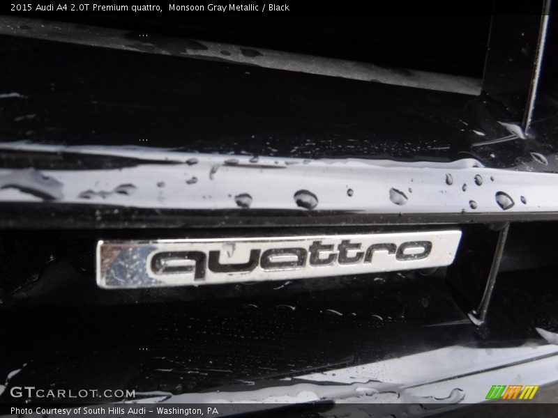 Monsoon Gray Metallic / Black 2015 Audi A4 2.0T Premium quattro