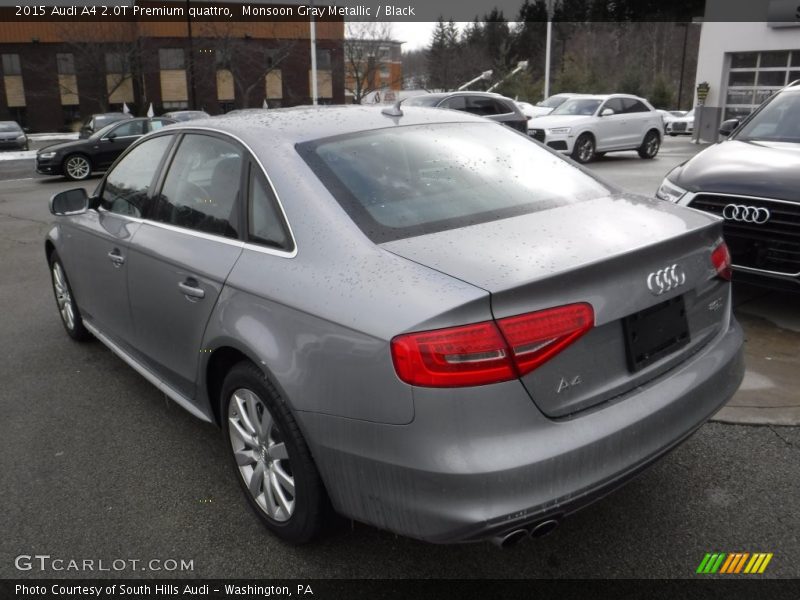 Monsoon Gray Metallic / Black 2015 Audi A4 2.0T Premium quattro