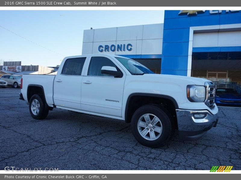 Summit White / Jet Black 2016 GMC Sierra 1500 SLE Crew Cab