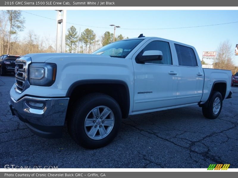 Summit White / Jet Black 2016 GMC Sierra 1500 SLE Crew Cab