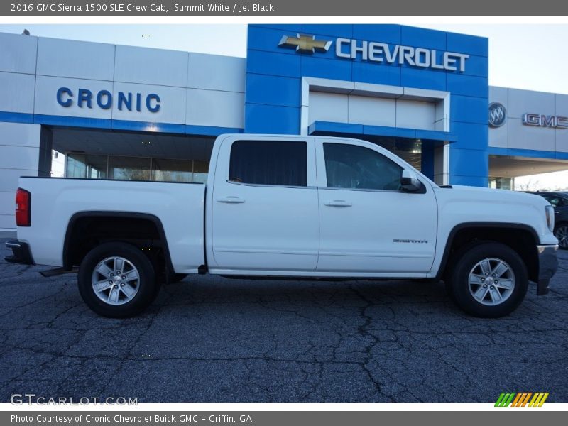 Summit White / Jet Black 2016 GMC Sierra 1500 SLE Crew Cab